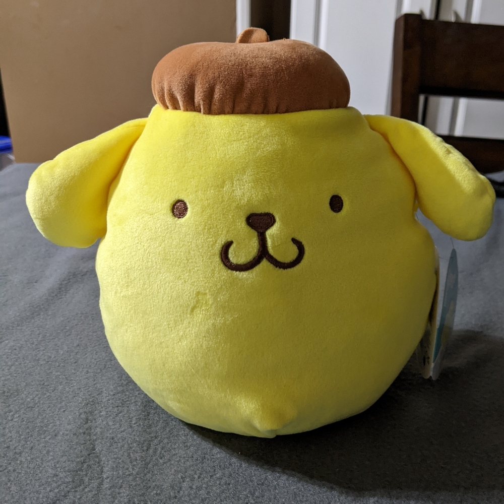 NWT Pompompurin Squishmallows 8" plush yellow hello kitty